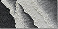 NANKAI Hand Painted black and white abstract canvas art oil painting waves landscape home wall decoration painting 24x48 inches