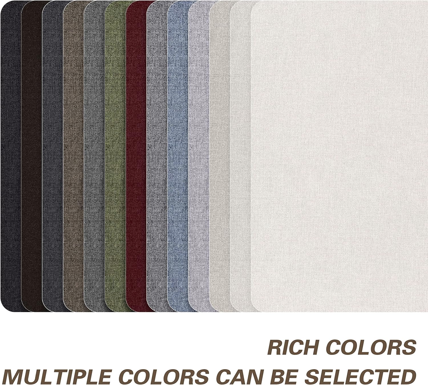 KING MOUNTAIN Coarse Linen Repair Patches, Self-Adhesive Linen Fabric Patches, 8X11 inch 2 PCS, Multi Color, Can be Used for Linen Sofa Repair and Linen Clothes Repair(8" x 11"-2PCS,Khaki)