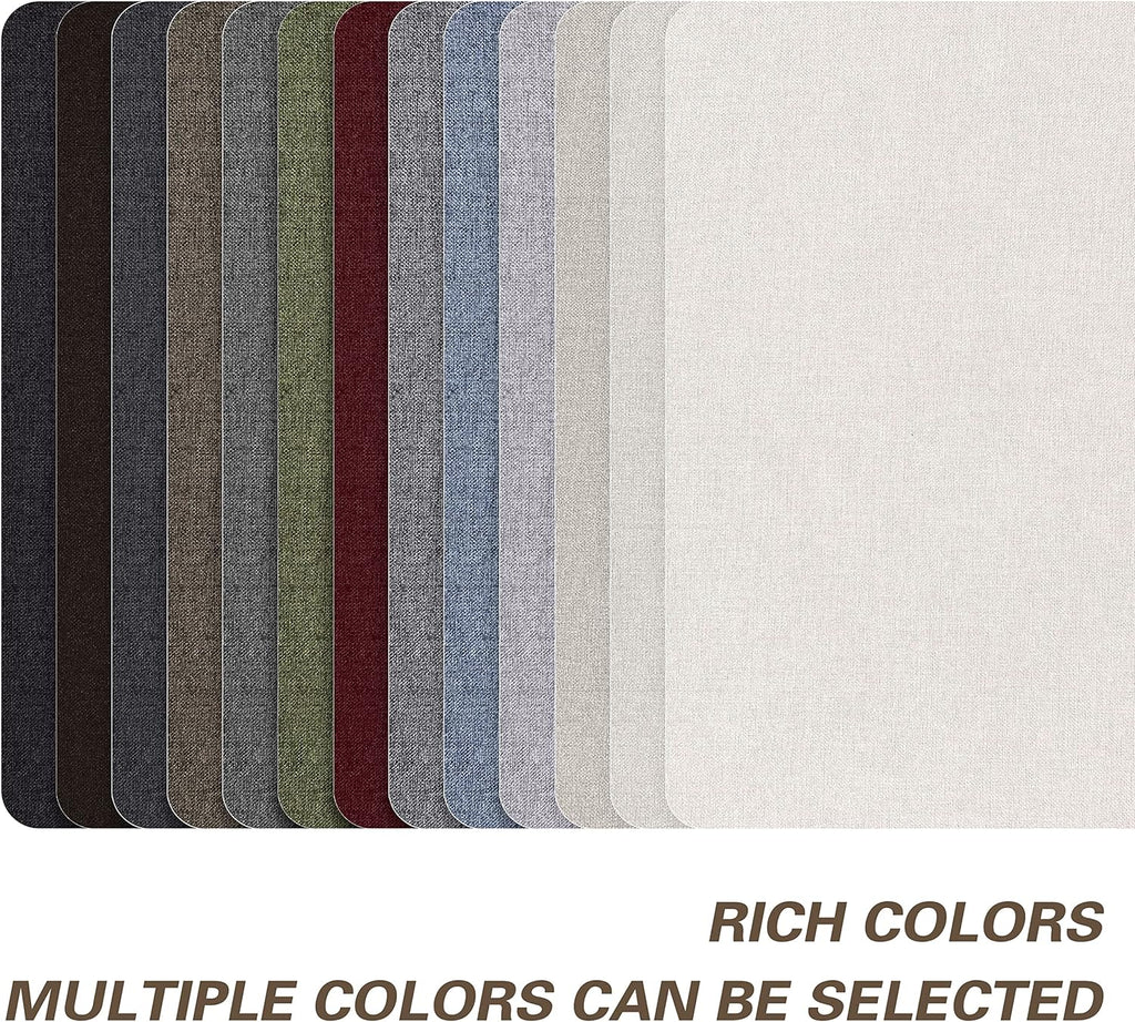 Fine Linen Fabric Patches, Self-Adhesive - 8x11 inch, 2 Pack, Multi Color, For Sofa & Clothes Repair (Dark Grey, 8" x 11" - 2PCS)