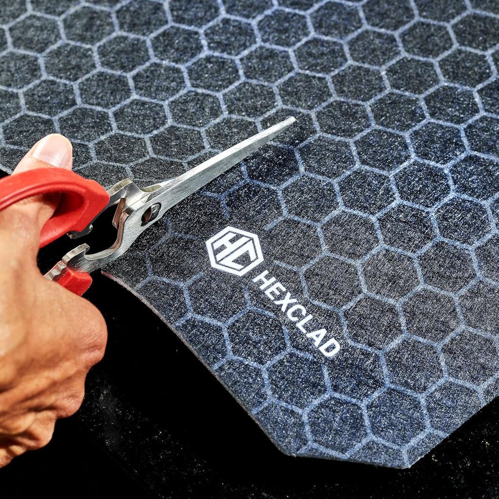 HexClad 2-Piece Dish Drying Mat Set Made of Absorbent Fabric that Holds up to 8oz of Liquid, Ultra-Thin Design for Fast Drying, Waterproof and Non-Slip Backing, Cut for a Universal Fit that Won’t Fray
