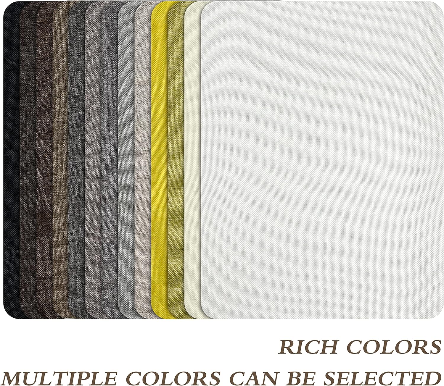 Fine Linen Repair Patches, Self-Adhesive Fabric Patches, 8X11 Inch 2 PCS, Multi Color, for Sofa and Clothes Repair (8" x 11"-2PCS, Medium Grey 1.0)