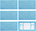 Reusable Mop Pad for Swiffer Sweeper Mop, 12.5'' Microfiber Mop Pad Refill Washable for Hard Floor Baseboard Cleaning, Wet/Dry Cleaning Pad, 6 Pack