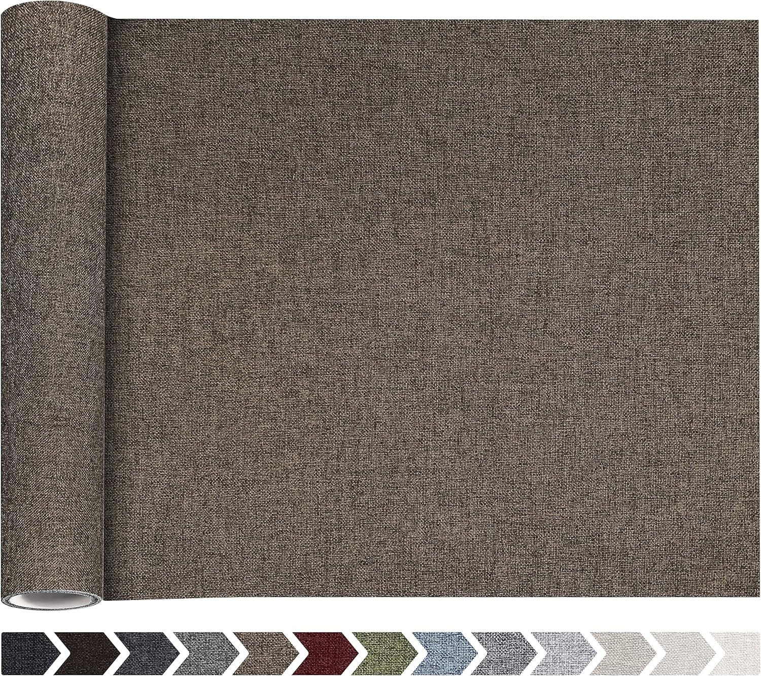 Fine Linen Fabric Patches, Self-Adhesive, Extra Large 12x40 Inch, Multi Color, for Sofa & Clothes Repair